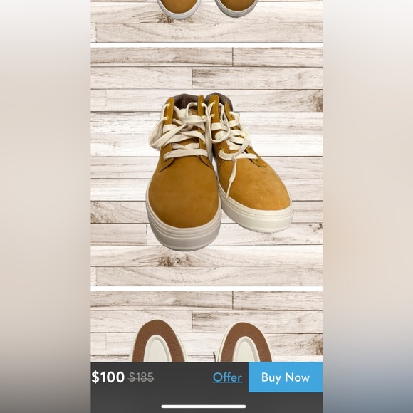 Timberland Ladies size 6 Tan canvas w brown leather. - Picture 3 of 10